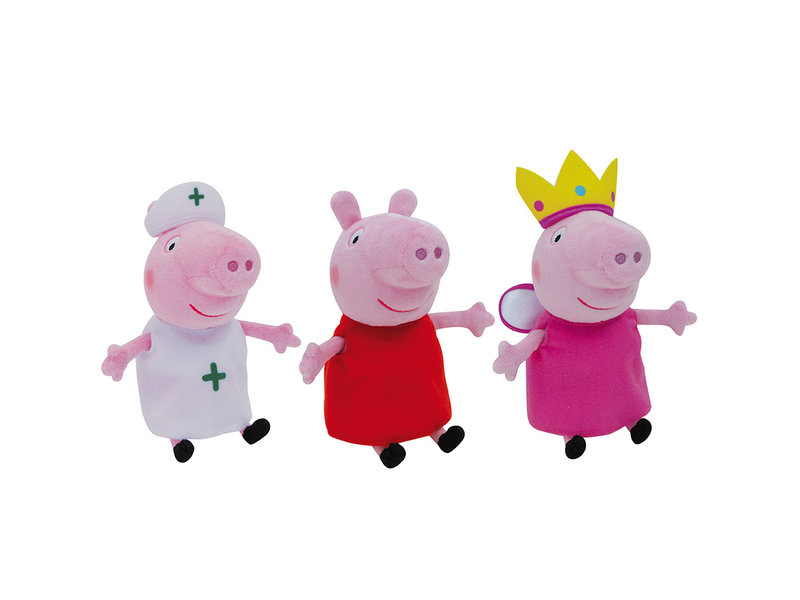 Peppa Pig Dress Up Peluche Fée et Docteur - 20 cm - Dress Up Doll