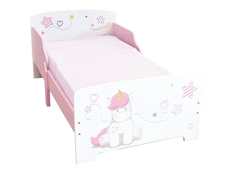 Unicorn Peuter Bed   - 70 x 140 cm - Roze