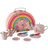 Floss & Rock Floss & Rock Fairy Unicorn 9 stuks Tinnen theeset in koffertje