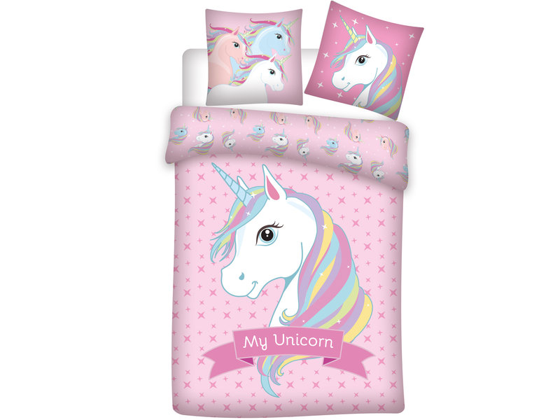 Unicorn Dekbedovertrek - Eenpersoons - 140 x 200 cm - Polyester