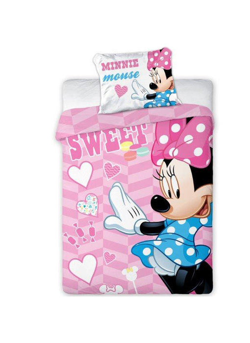 Disney Minnie Mouse Sweet BABY Bettbezug 100X135 + 40X60cm. 100% Baumwolle