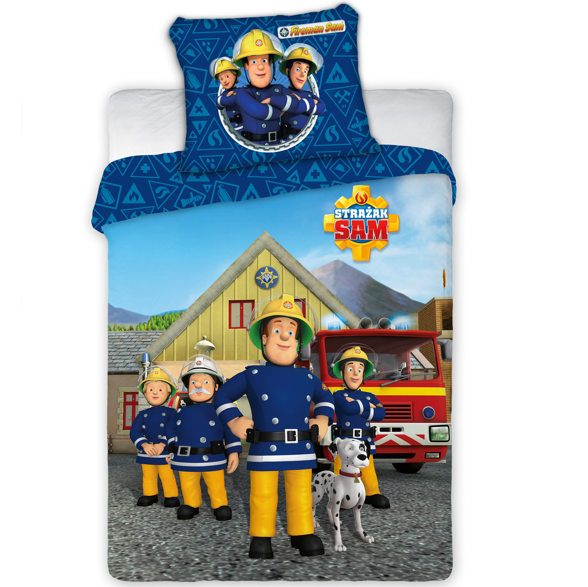 Fireman Sam Team Baby Duvet Cover 100x135 40x60cm 100 Cotton