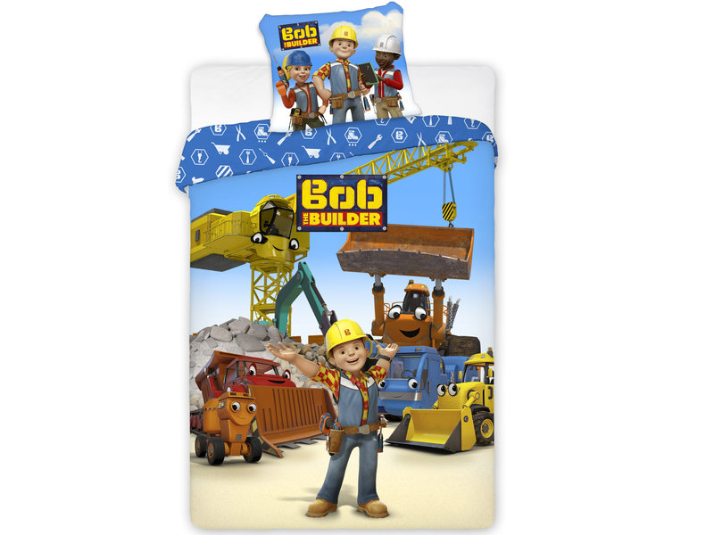 Bob de Bouwer Team Spirit - Dekbedovertrek - Eenpersoons - 140 x 200 cm - Multi