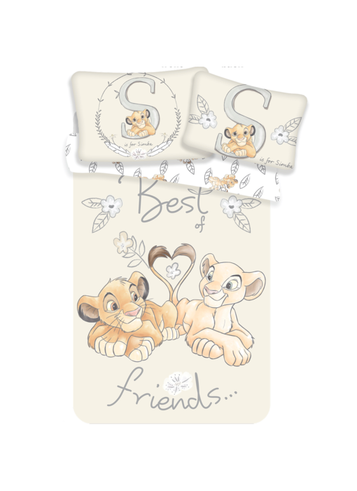 Disney The Lion King BABY dekbedovertrek Best Friends 100 x 135 + 40 x 60 cm 100% katoen