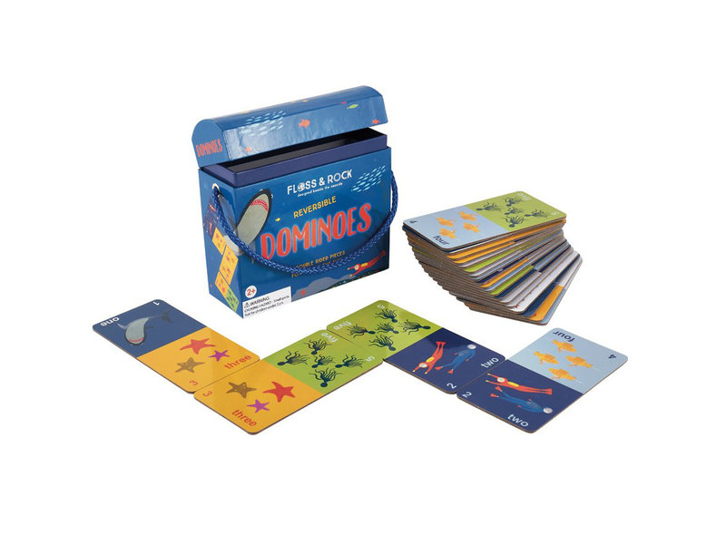 Floss & Rock Domino tweezijdig Oceaan - 13 x 13 cm