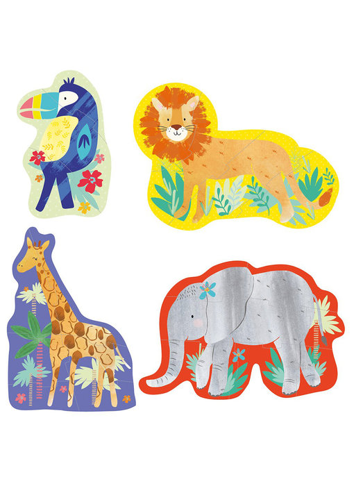Floss & Rock Jungle puzzels 4 stuks