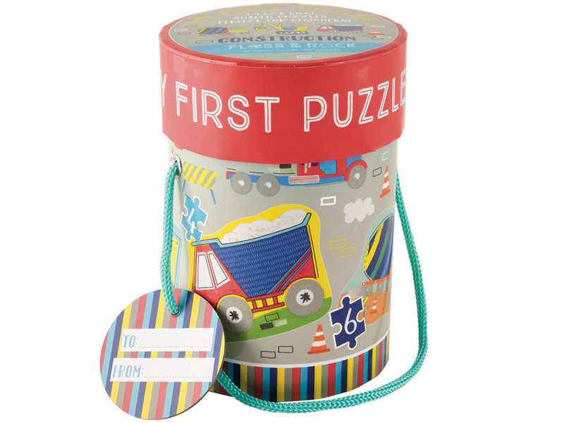 Floss & Rock Bouw - puzzels - 11 x 15 cm - 4 stuks