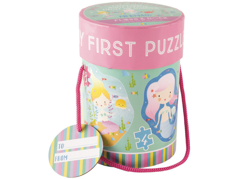 Floss & Rock Zeemeermin - puzzels - 11 x 15 cm - 4 stuks