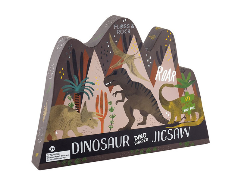 Floss & Rock Dinosaur - puzzle - 80 pieces - 35 x 55 cm - Multi