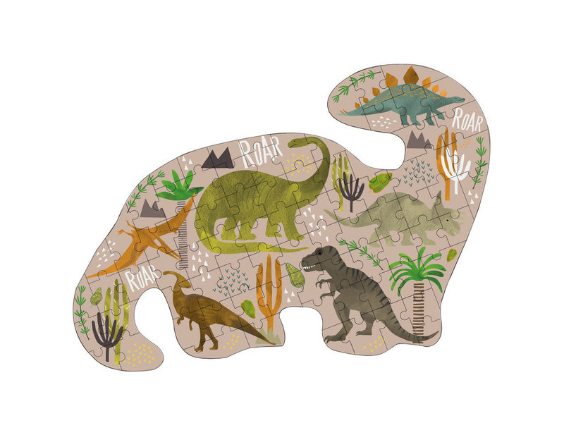 Floss & Rock Dinosaur - puzzle - 80 pieces - 35 x 55 cm - Multi