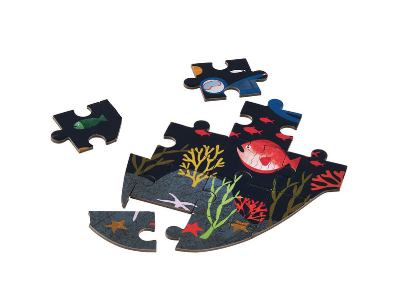 Floss & Rock Oceaan - puzzel - 80 stukjes - 60 x 40 cm - Multi