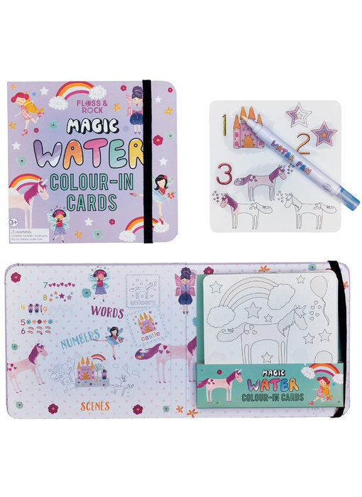 Floss & Rock Fairy Unicorn Water kleur kaarten