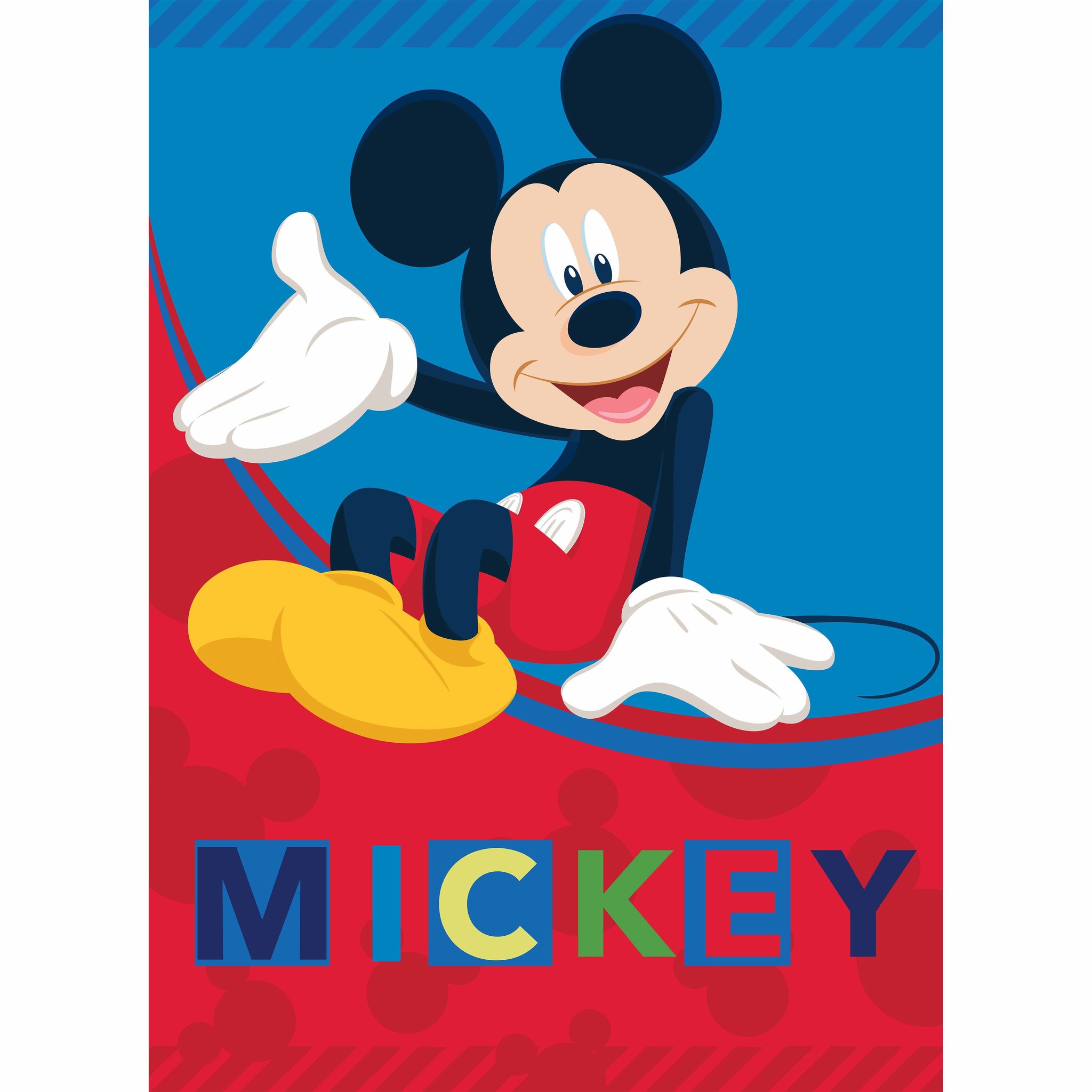 Sociaal Susteen Gehuurd Disney Mickey Mouse Plaid polyester 100x 140cm - SimbaShop.nl