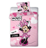 Disney Minnie Mouse Housse de couette Star - Simple - 140 x 200 cm - Rose