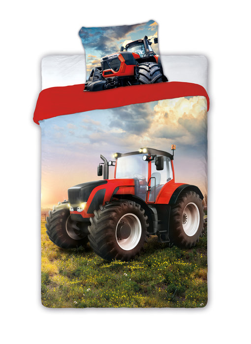 Tractor Dekbedovertrek 140 x 200 +70x90cm 100% katoen