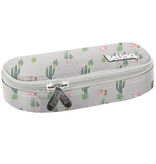 BeUniq Cactus and flamingo pouch - 23 x 10 x 5 cm - Gray BeUniq Cactus and flamingo pouch - 23 x 10 x 5 cm - Gray