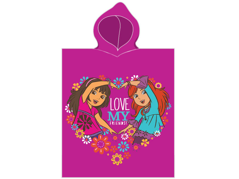 Dora the Explorer Liebe meine Freunde - Poncho - 50 x 115 cm - Multi