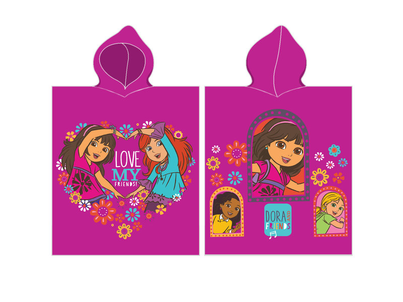 Dora the Explorer Liebe meine Freunde - Poncho - 50 x 115 cm - Multi