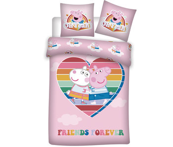 Peppa Pig Housse de couette Coeur 140 x 200 Polyester