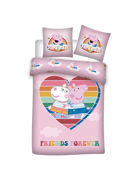 Peppa Pig Bettbezug Herz 140 x 200 Polyester