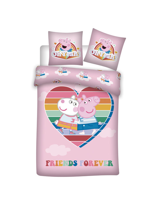 Peppa Pig Housse de couette Coeur 140 x 200 Polyester