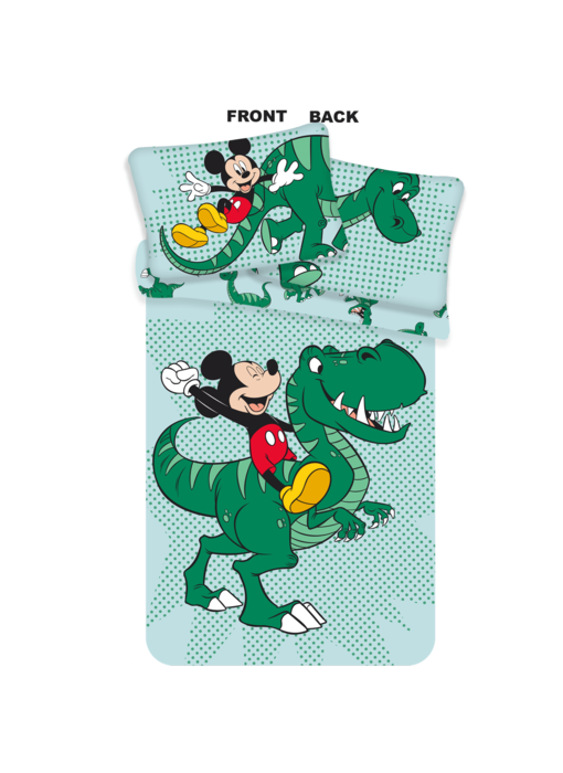 Disney Mickey Mouse Baby Bettbezug Dino 100x135 + 40 / 60cm Baumwolle