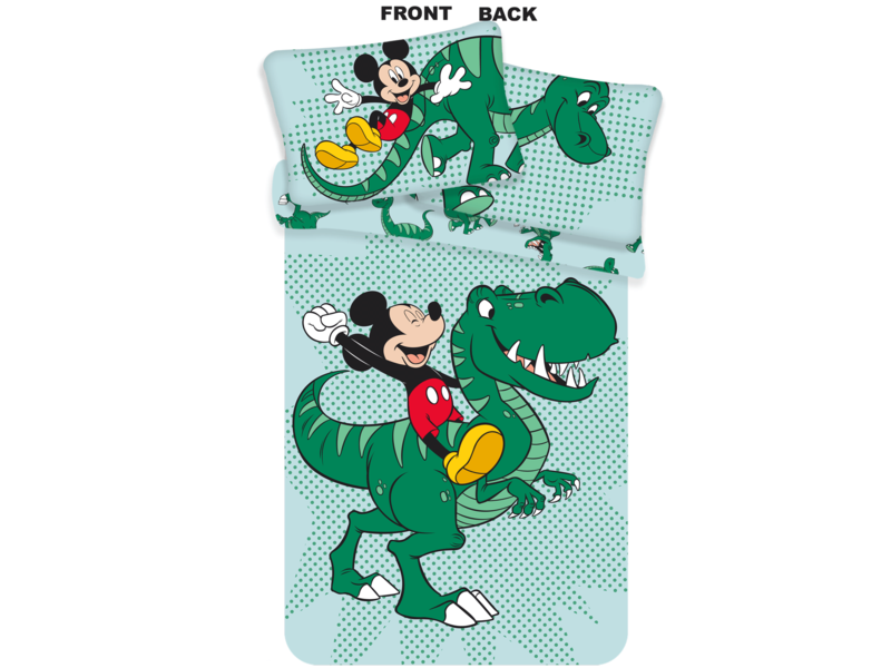 Disney Mickey Mouse BABY Dekbedovertrek Dino - 100 x 135 cm - Katoen