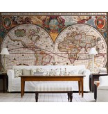 Fotobehang photo wallpaper Antique Map 232 x 315 cm