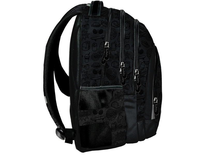 BeUniq Backpack Drawings - 49 x 33 x 20 cm - Black