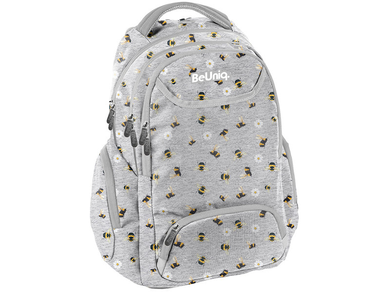 BeUniq Backpack Bees - 42 x 30 x 19 cm - Gray