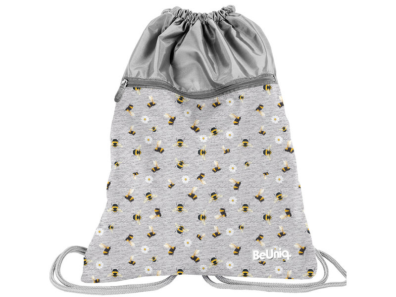 BeUniq Abeilles Gymbag - 46 x 37 cm - Gris