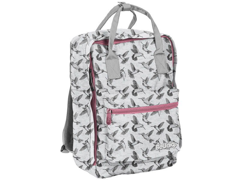 BeUniq Backpack Hummingbird - 37 x 27 x 14 cm - Gray