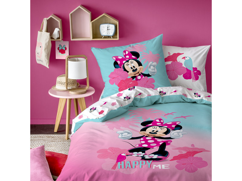 Disney Minnie Mouse Tropen - Bettbezug - Einzel - 140 x 200 cm - Multi