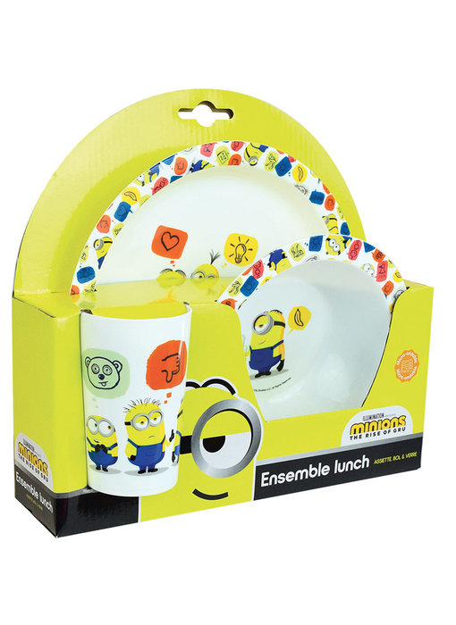 Minions Breakfast set Icons 3 pieces