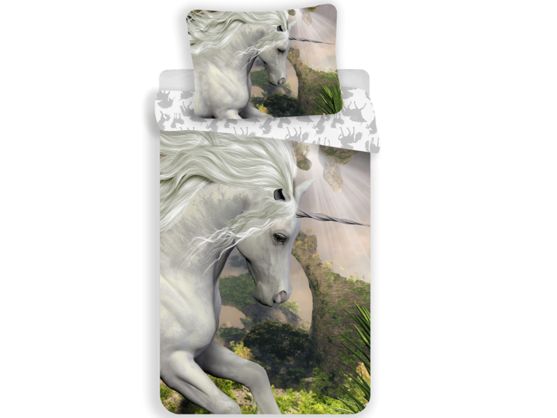 Unicorn Housse de couette Mystical - Unique - 140 x 200 cm - Multi