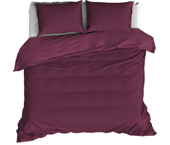 De Witte Lietaer Duvet cover Cotton Satin Olivia Beet Red 200 x 200/220 cm