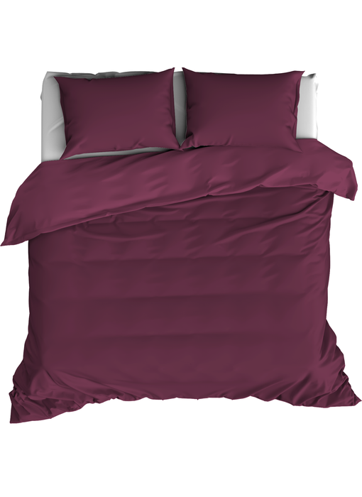 De Witte Lietaer Housse de couette Satin de Coton Olivia Beet Red 200 x 200/220 cm