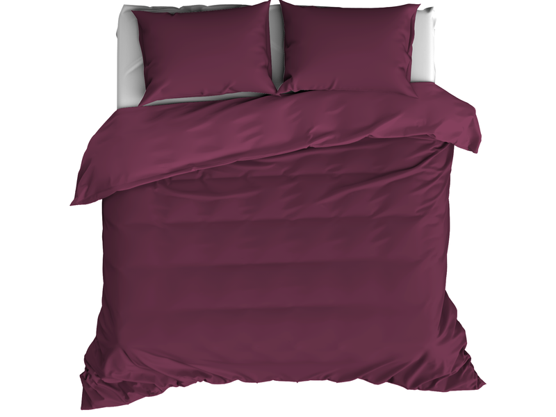 De Witte Lietaer Duvet cover Cotton Satin Olivia - Double - 200 x 200/220 cm - Red