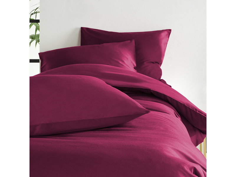 De Witte Lietaer Housse de couette Satin de Coton Olivia - Lits Jumeaux - 240 x 220 cm - Rouge