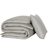 De Witte Lietaer Bettbezug Baumwolle Satin Olivia - Single - 140 x 200/220 cm - Grau