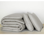 De Witte Lietaer Housse de couette Satin de Coton Olivia - Lits Jumeaux - 240 x 220 cm - Gris