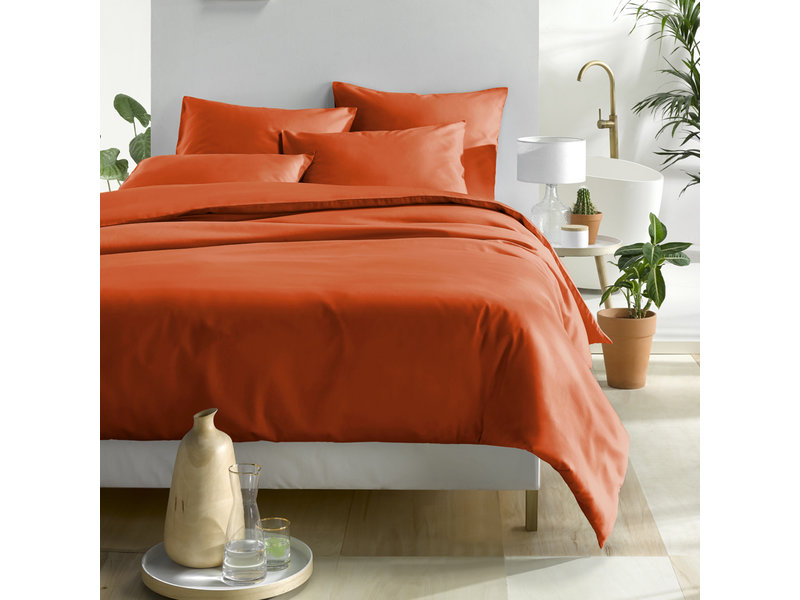 De Witte Lietaer Bettbezug Cotton Satin Olivia - Hotelgröße - 260 x 240 cm - Orange