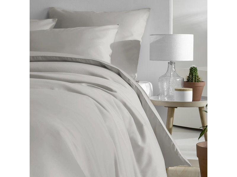 De Witte Lietaer Bettbezug Cotton Satin Olivia - Hotelgröße - 260 x 240  cm - Grau