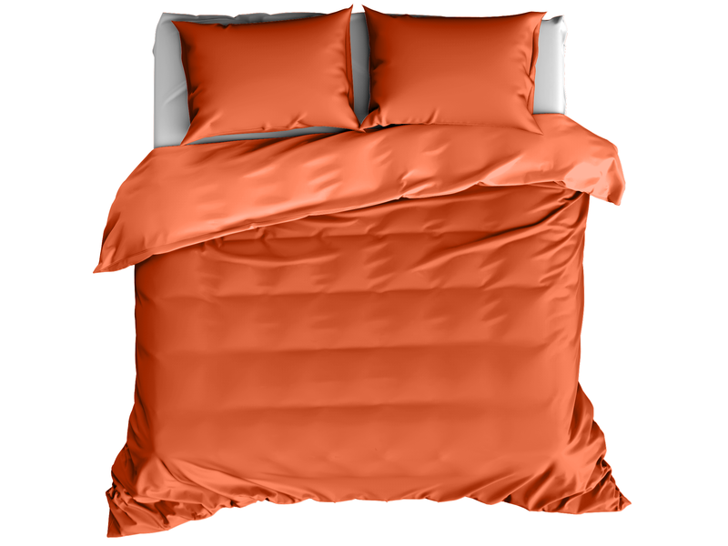 De Witte Lietaer Bettbezug Baumwollsatin Olivia - Lits Jumeaux - 240 x 220 cm - Orange