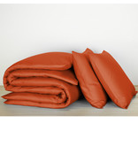 De Witte Lietaer Housse de couette Satin de Coton Olivia - Double - 200 x 200/220 cm - Orange