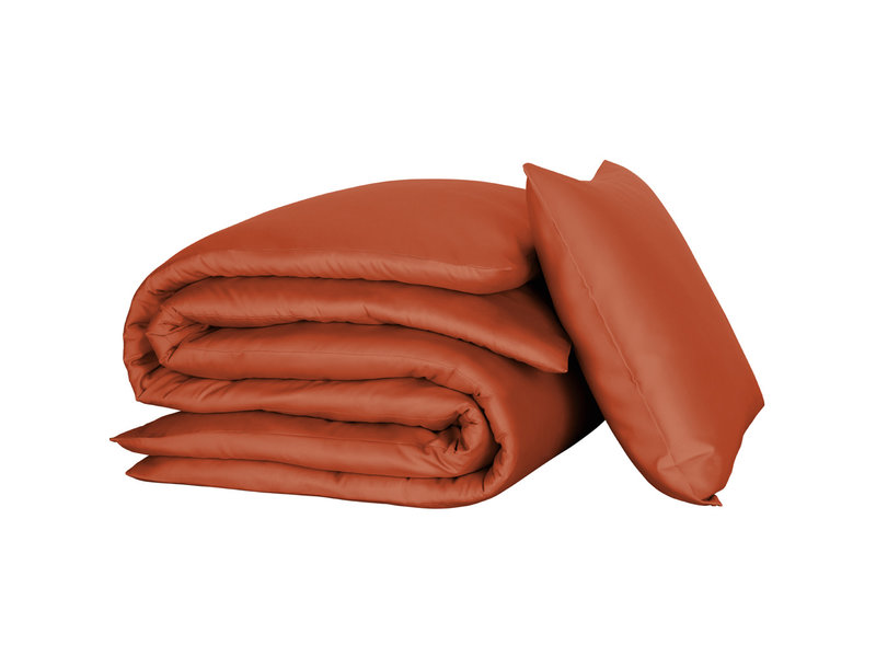 De Witte Lietaer Bettbezug Cotton Satin Olivia - Single - 140 x 200/220 cm - Orange