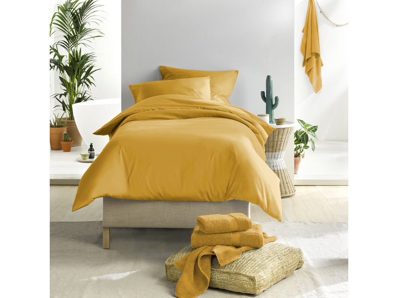 De Witte Lietaer Duvet cover Cotton Satin Olivia - Single - 140 x 200/220 cm - Yellow