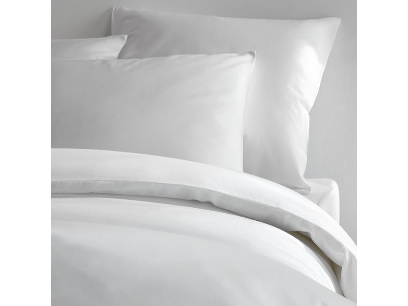 De Witte Lietaer Housse de couette Satin de Coton Olivia - Taille de l'hôtel - 260 x 240 cm - Blanc