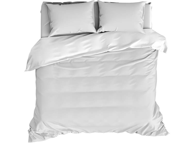 De Witte Lietaer Bettbezug Baumwollsatin Olivia - Lits Jumeaux - 240 x 220 cm - Weiß