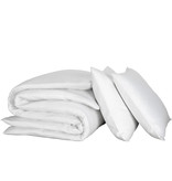 De Witte Lietaer Bettbezug Baumwollsatin Olivia - Lits Jumeaux - 240 x 220 cm - Weiß